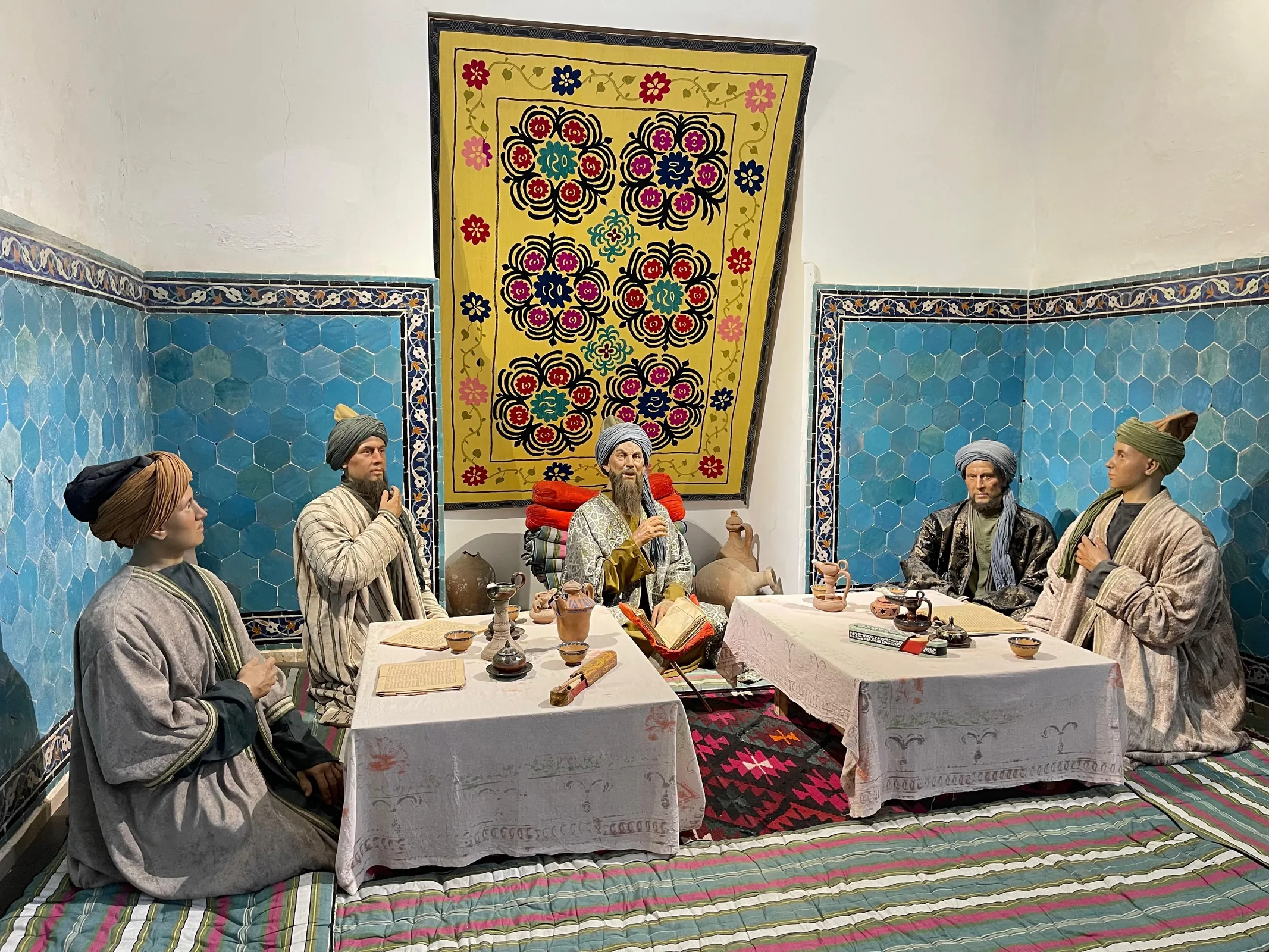 Re-created gathering of scholars